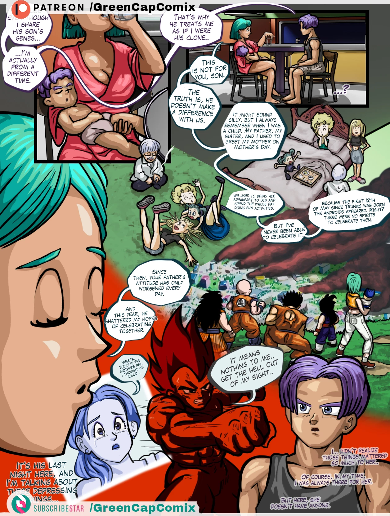 Bulma and the gift of Trunks for the Mother's day porn comic picture 8
