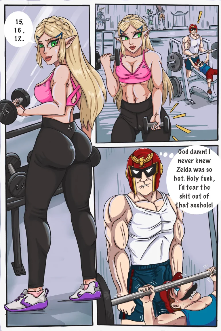 Captain Falcon x Princess Zelda porn comic picture 1