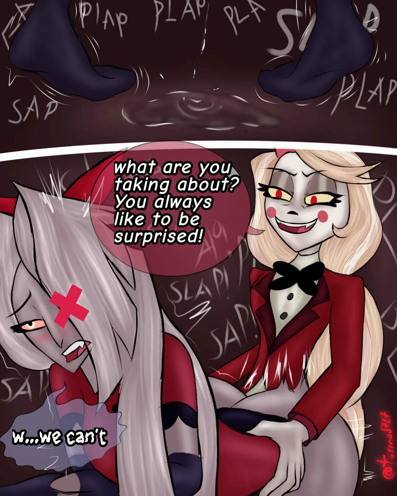 Charlie & Vaggie porn comic picture 3