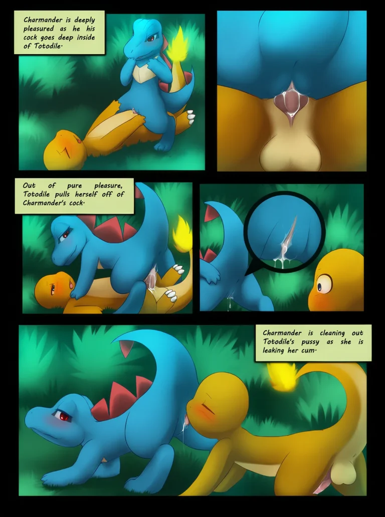 Charmander Loves Totodile porn comic picture 3
