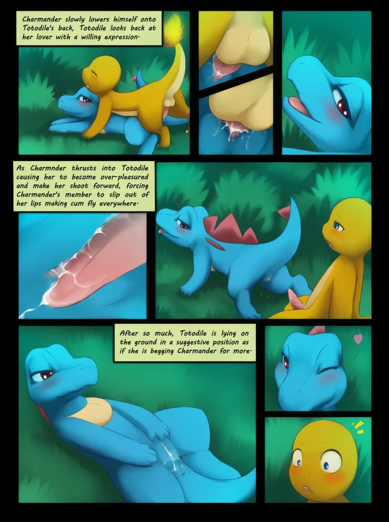 Charmander Loves Totodile porn comic picture 5