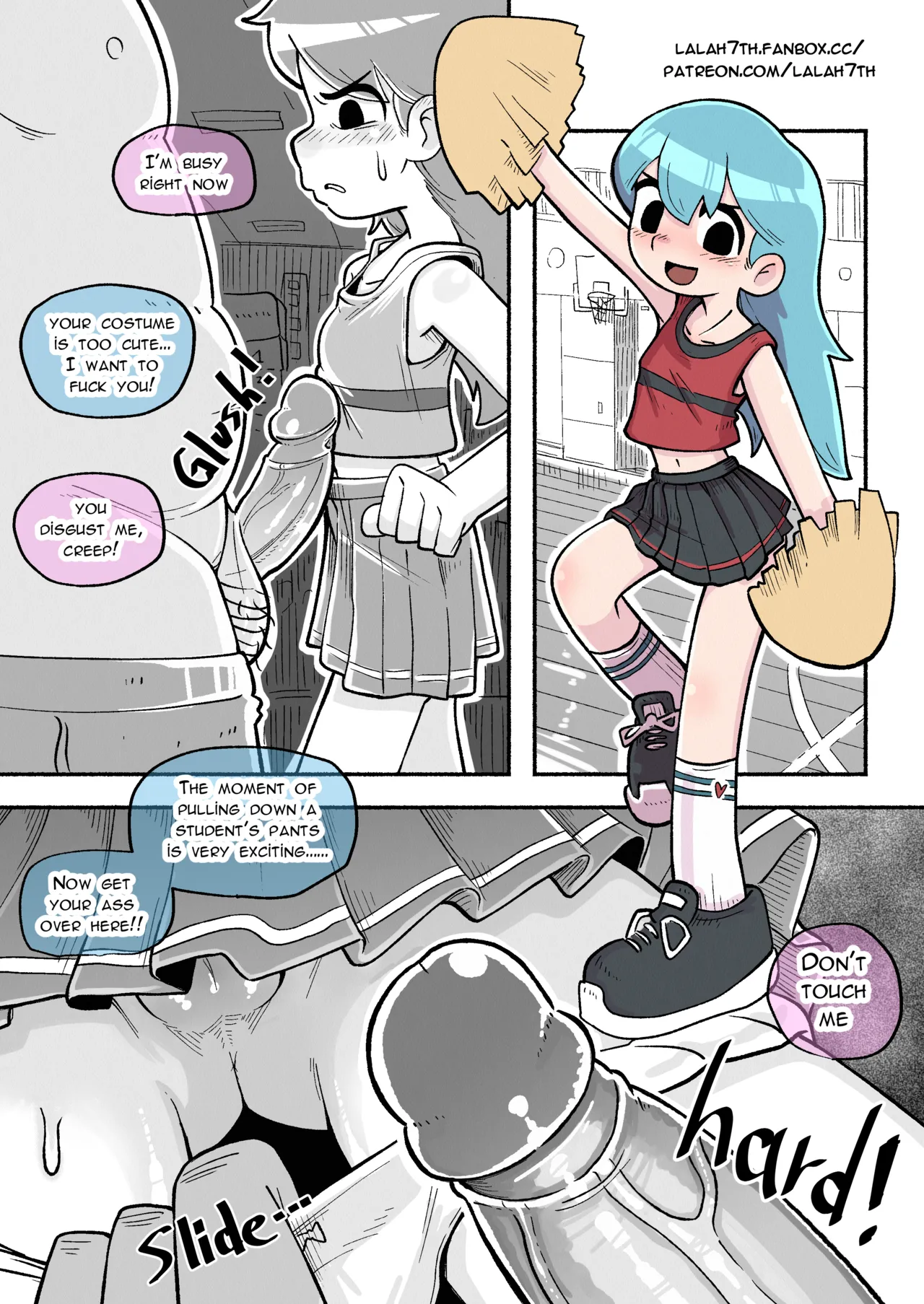 Cheerleader Hilda porn comic picture 1