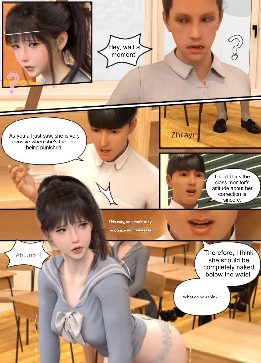 Class Monitor's Punishment 2 porn comic picture 7
