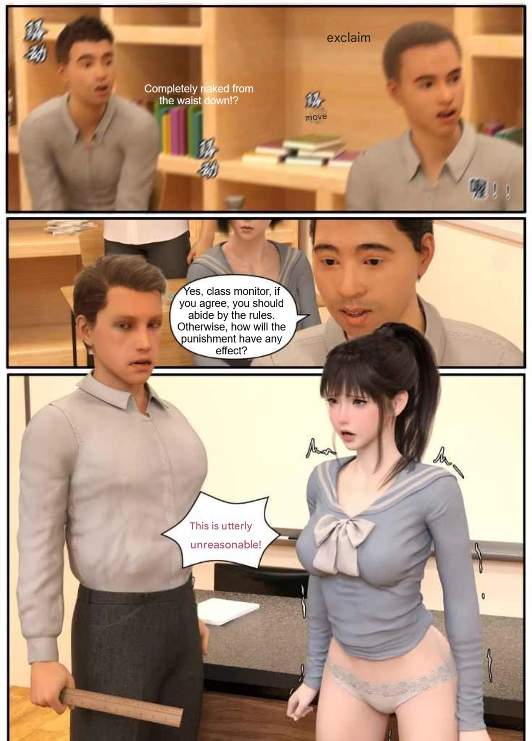 Class Monitor's Punishment 2 porn comic picture 8