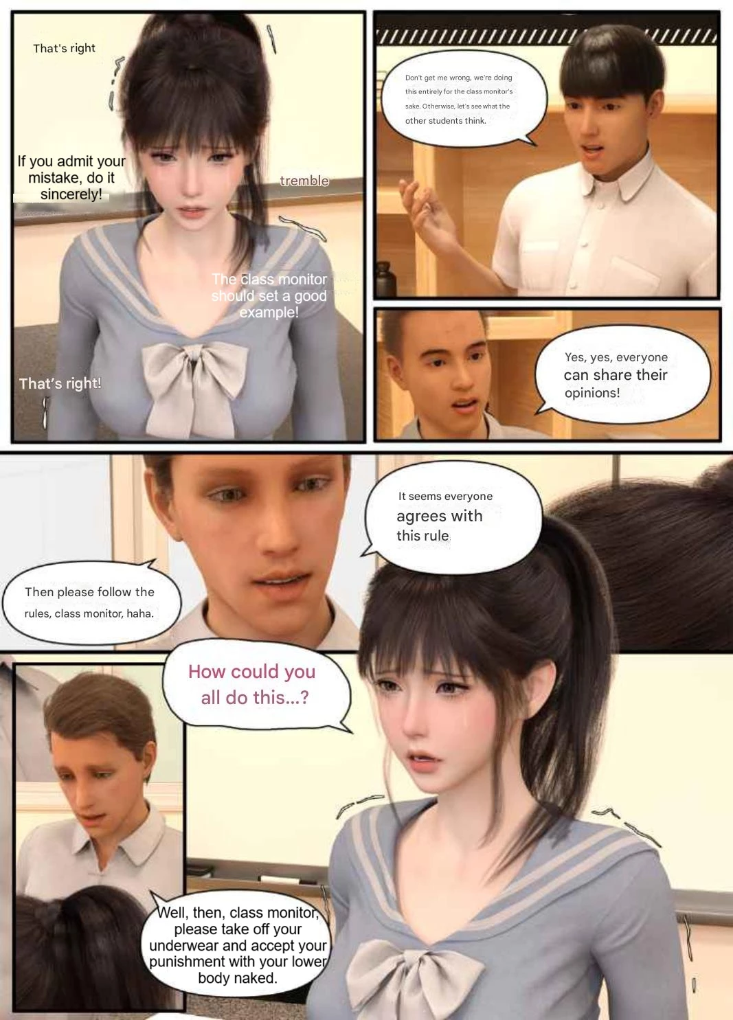 Class Monitor's Punishment 2 porn comic picture 9