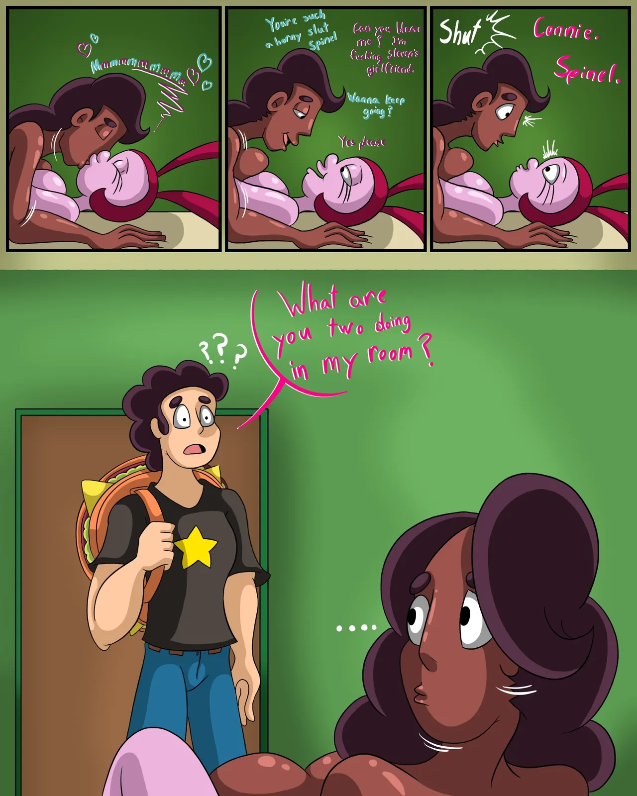 Connie X Spinel X Steven porn comic picture 14