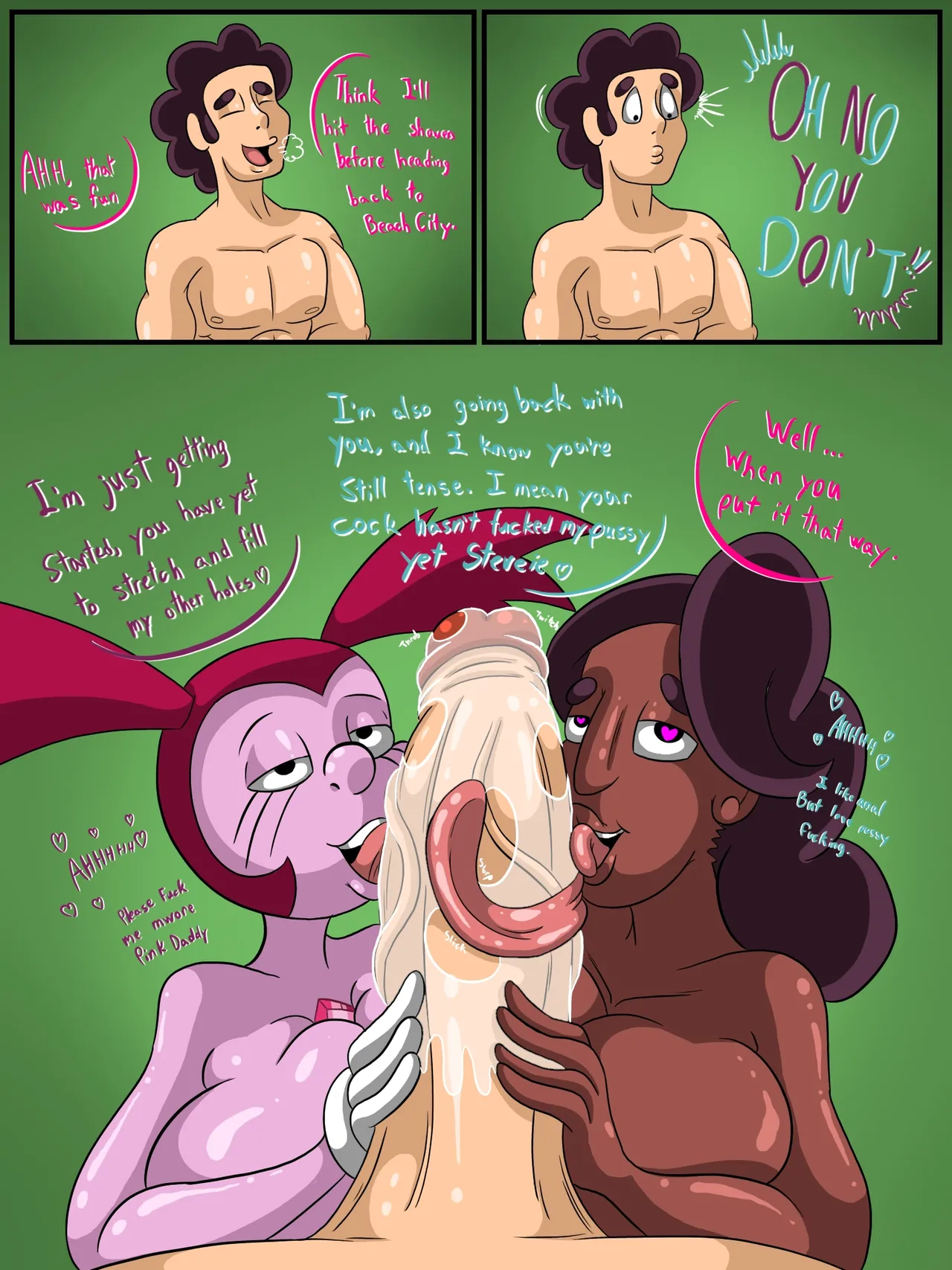 Connie X Spinel X Steven porn comic picture 24