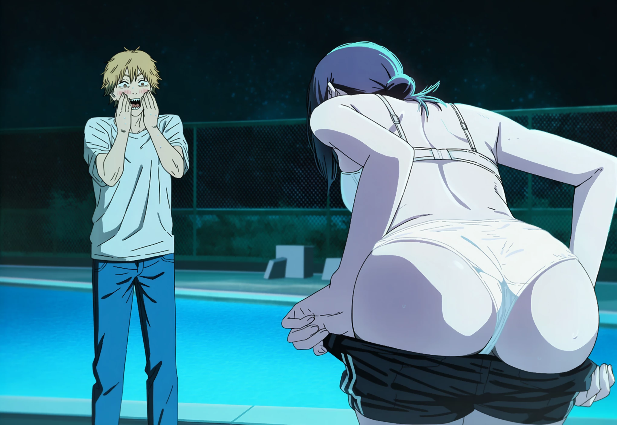 Denji x Reze - Pool porn comic picture 3