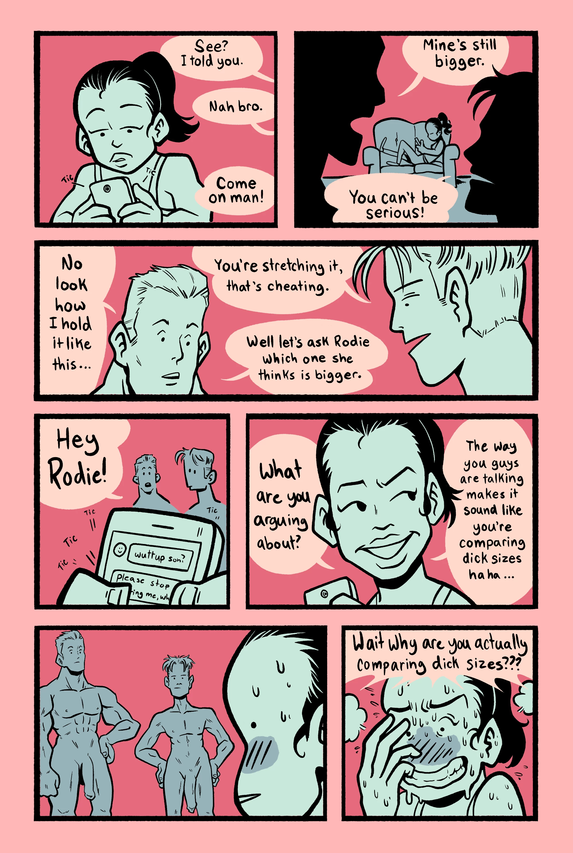dick measuring contest porn comic picture 1