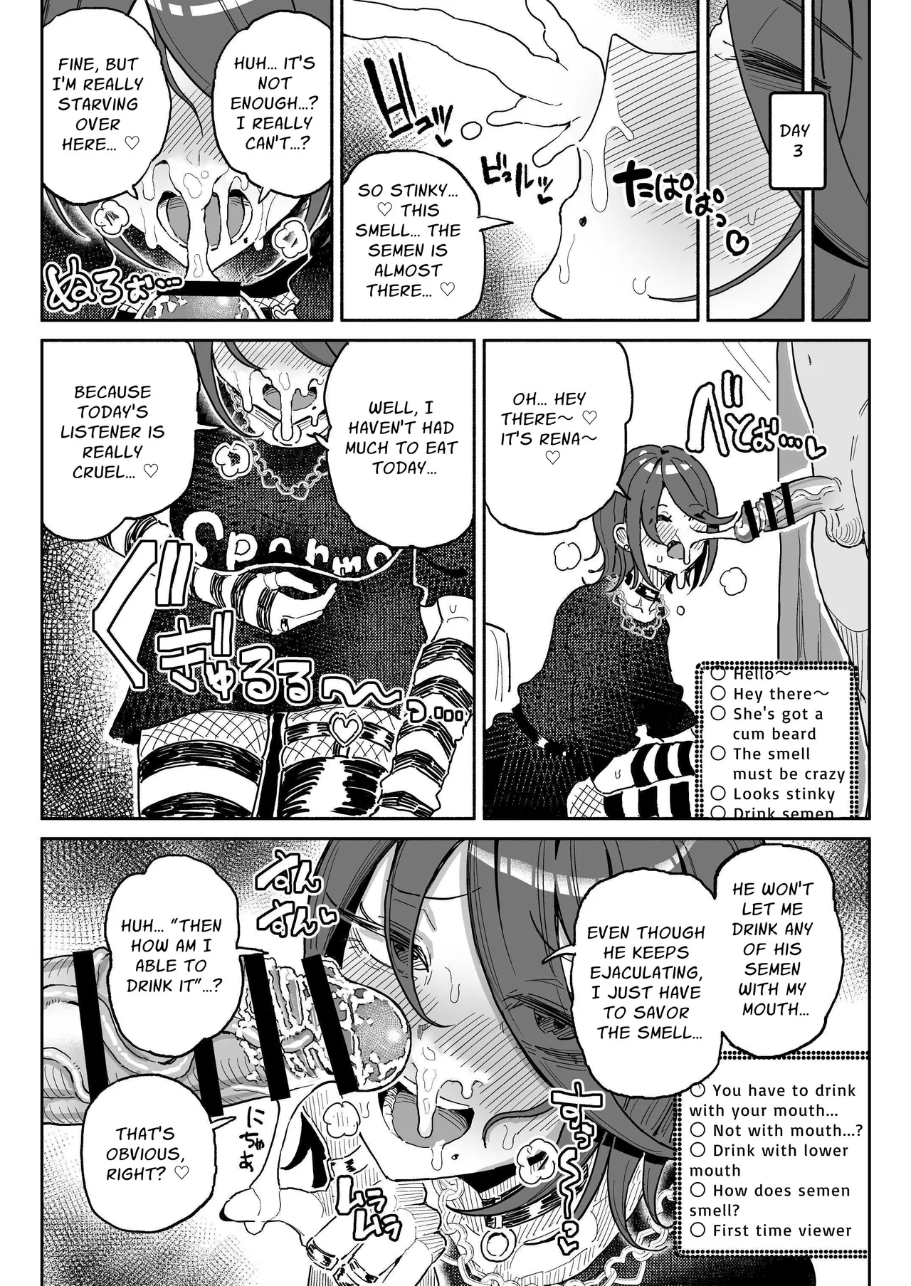 Dick Sniffin' Tuber's 1 Week Smegma Ridden Cumlife | Chin Kagi Kei Haishinsha Isshuukan Chinkasu Zamen Seikatsu porn comic picture 10