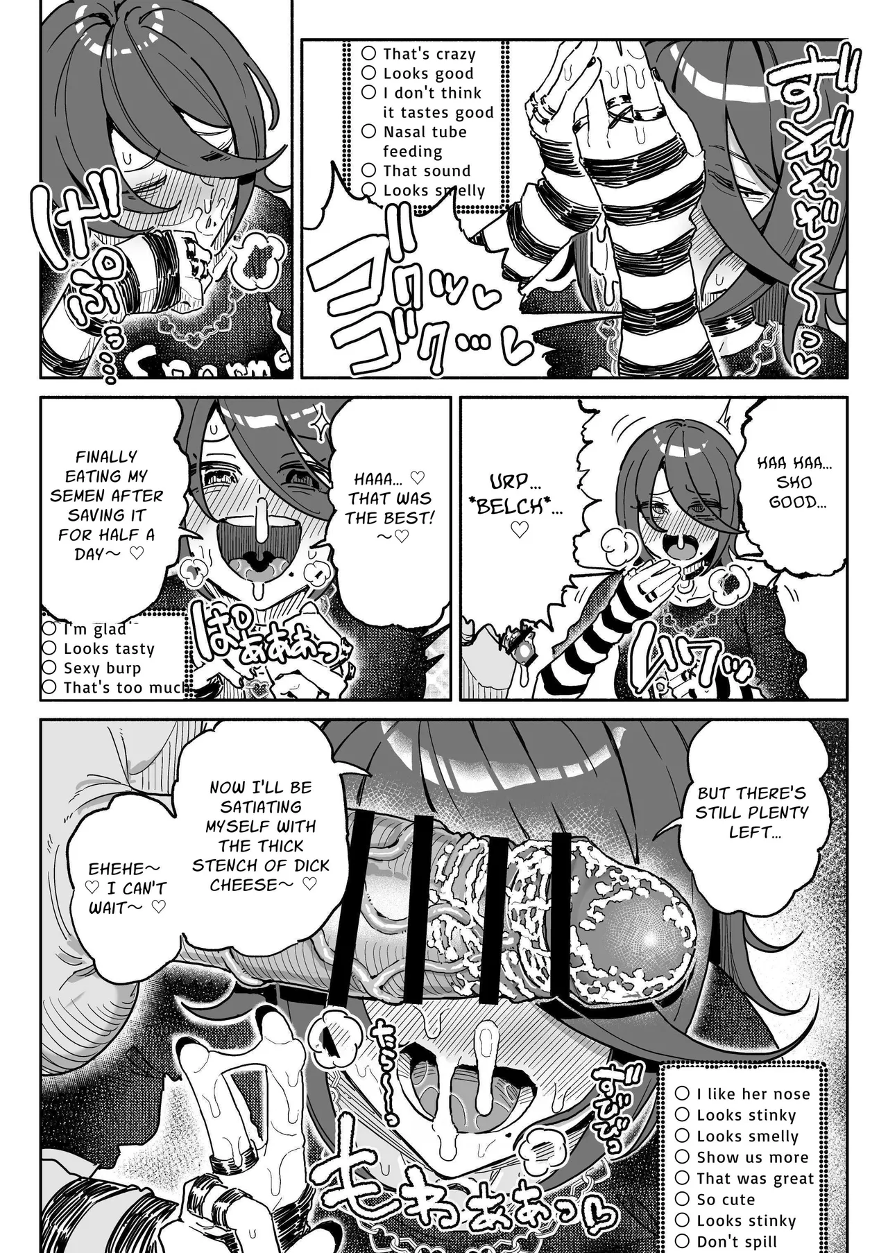 Dick Sniffin' Tuber's 1 Week Smegma Ridden Cumlife | Chin Kagi Kei Haishinsha Isshuukan Chinkasu Zamen Seikatsu porn comic picture 13