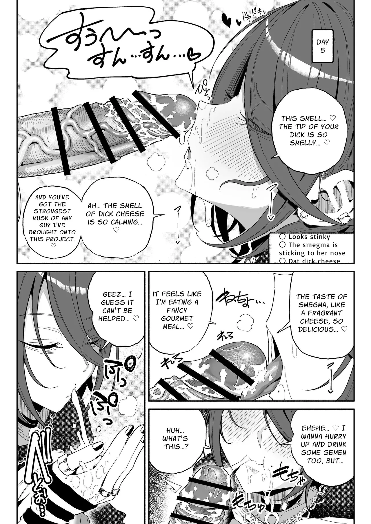 Dick Sniffin' Tuber's 1 Week Smegma Ridden Cumlife | Chin Kagi Kei Haishinsha Isshuukan Chinkasu Zamen Seikatsu porn comic picture 18