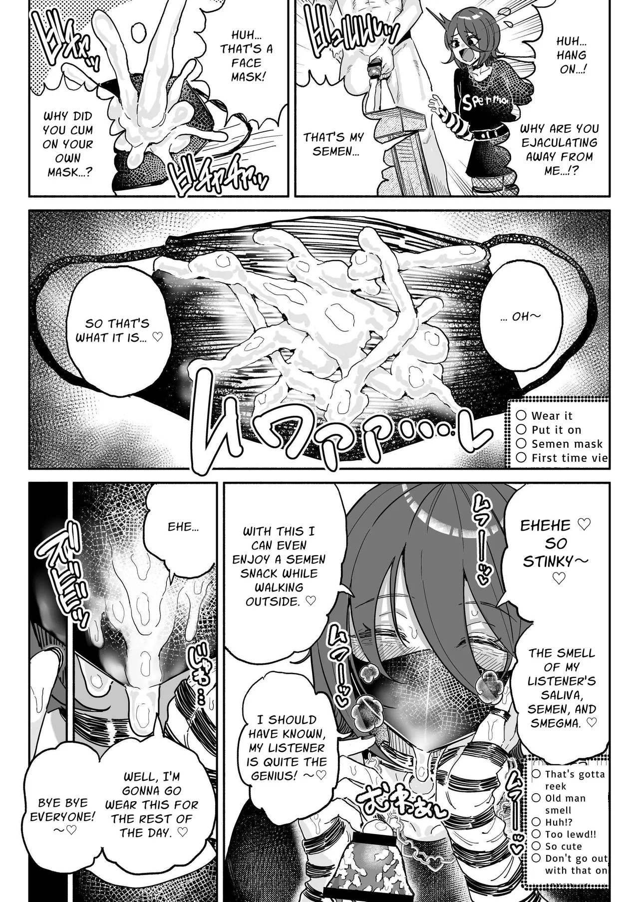Dick Sniffin' Tuber's 1 Week Smegma Ridden Cumlife | Chin Kagi Kei Haishinsha Isshuukan Chinkasu Zamen Seikatsu porn comic picture 9