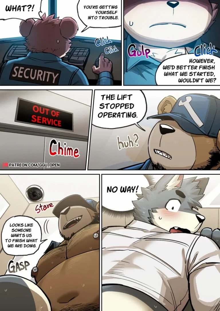 Elevator porn comic picture 6