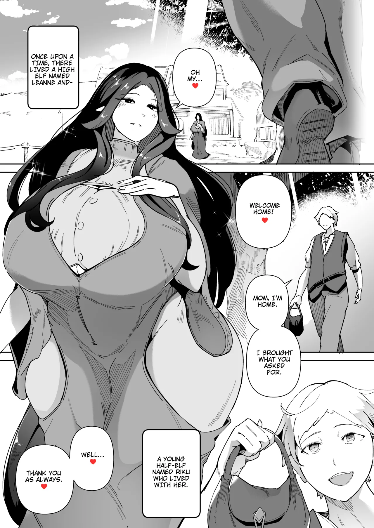 Elf Wife ~A Ritual Of Intimacy With My Beloved Mom~| Elf no Youbo ~Aisuru Mama to Ecchi na Shikitari~ porn comic picture 2