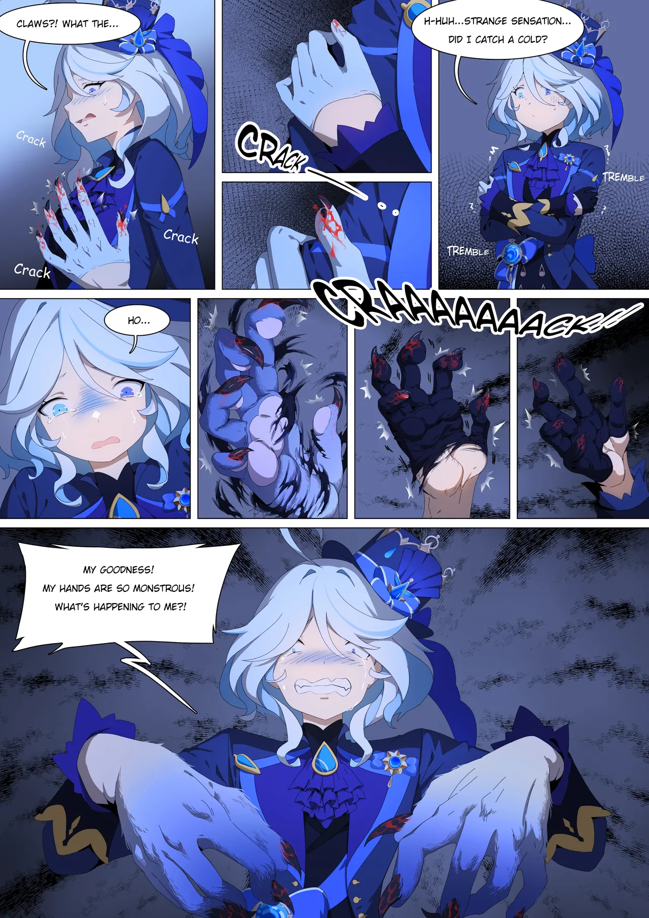 Furina's transformation porn comic picture 2