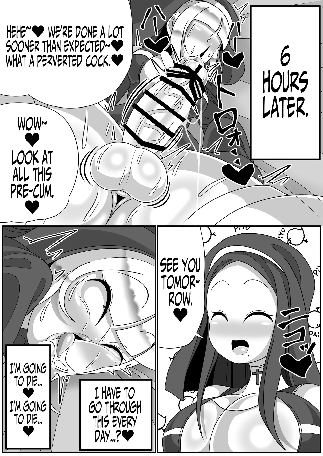 Futanari Seijo Shasei Kinshirei | Dick Slingin' Saintess ~Ejaculation Prohibition~ porn comic picture 29
