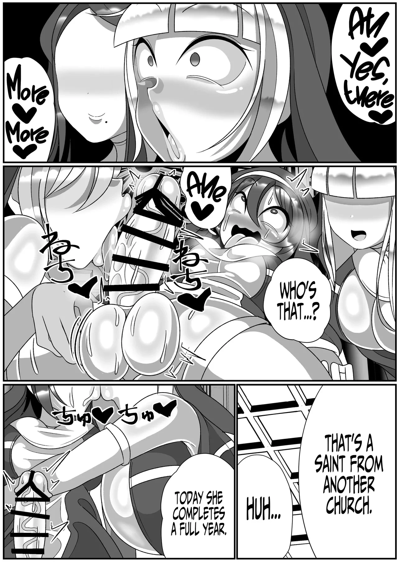Futanari Seijo Shasei Kinshirei | Dick Slingin' Saintess ~Ejaculation Prohibition~ porn comic picture 37
