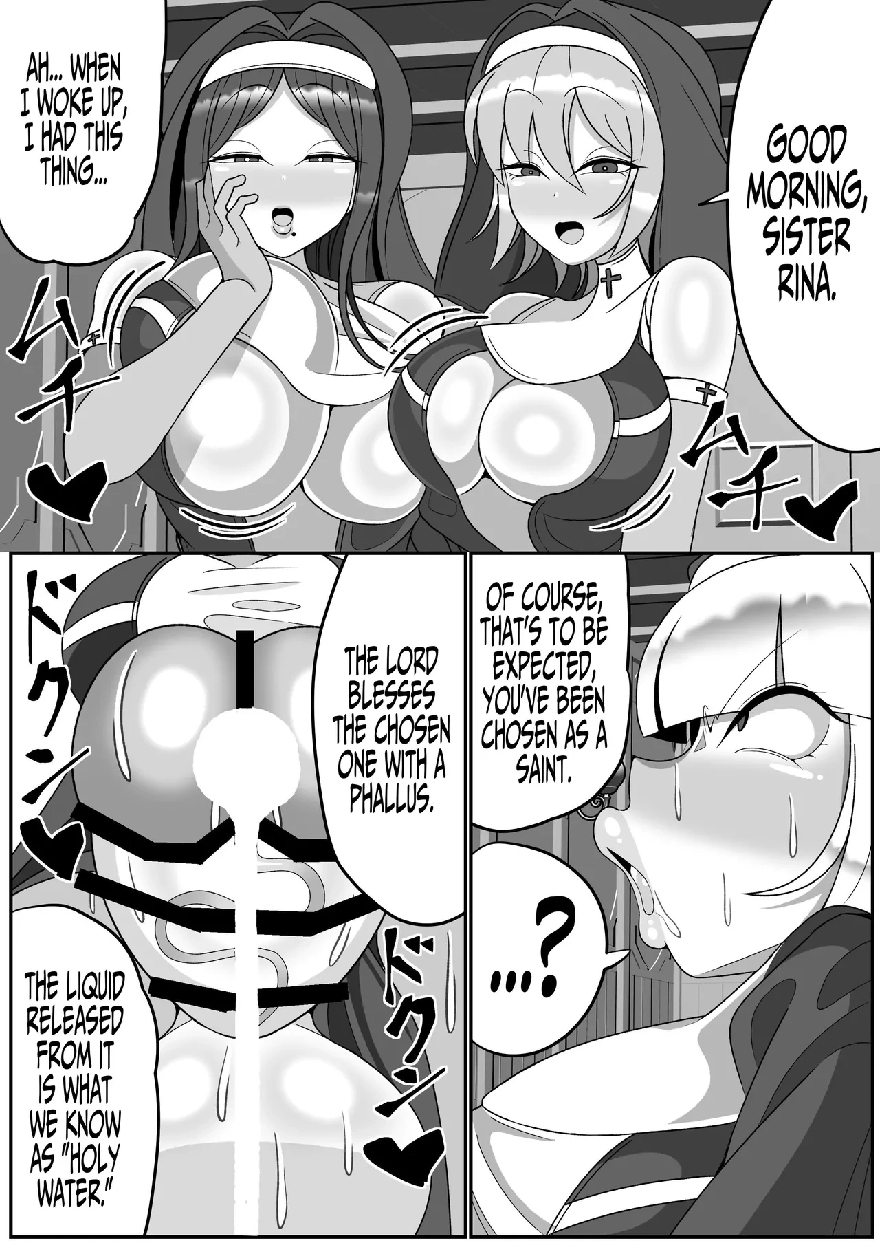 Futanari Seijo Shasei Kinshirei | Dick Slingin' Saintess ~Ejaculation Prohibition~ porn comic picture 5