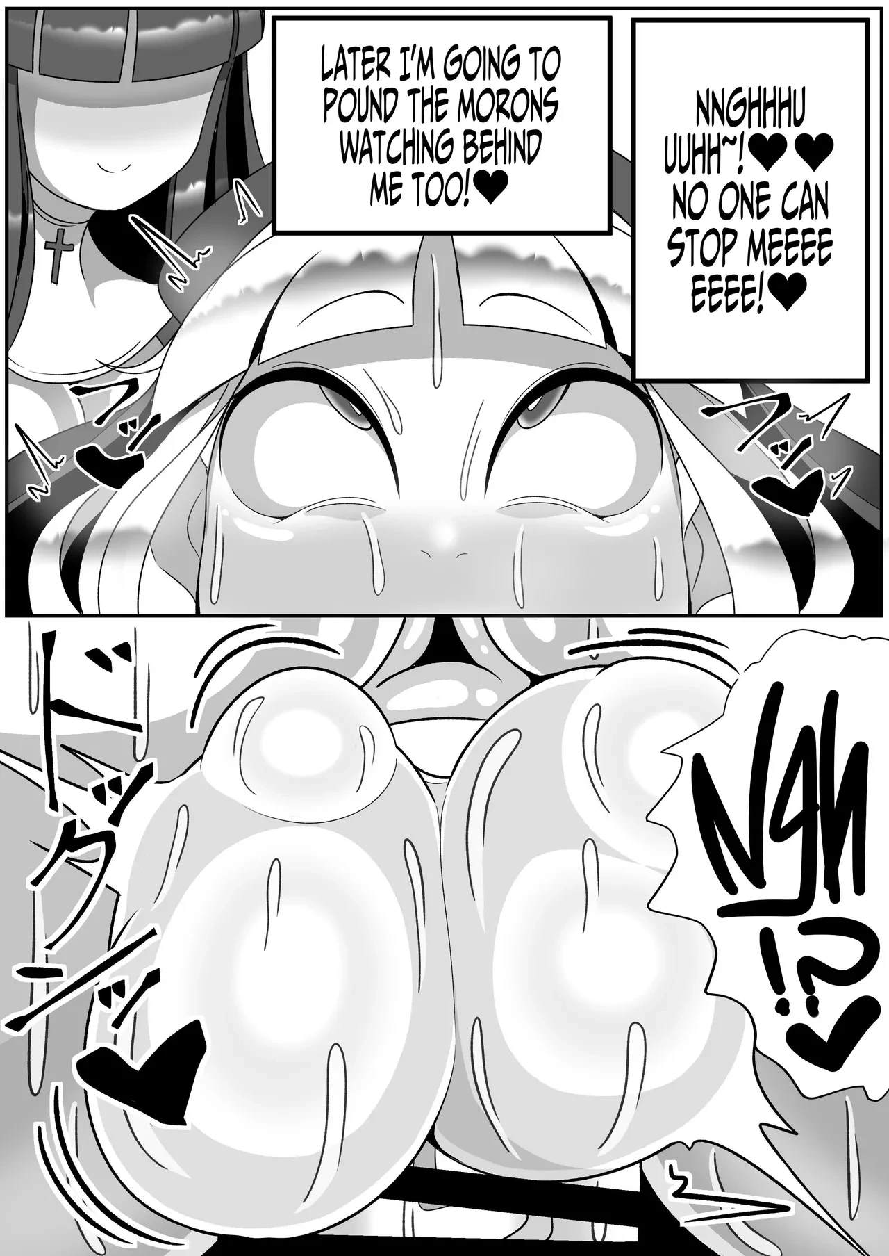 Futanari Seijo Shasei Kinshirei | Dick Slingin' Saintess ~Ejaculation Prohibition~ porn comic picture 59