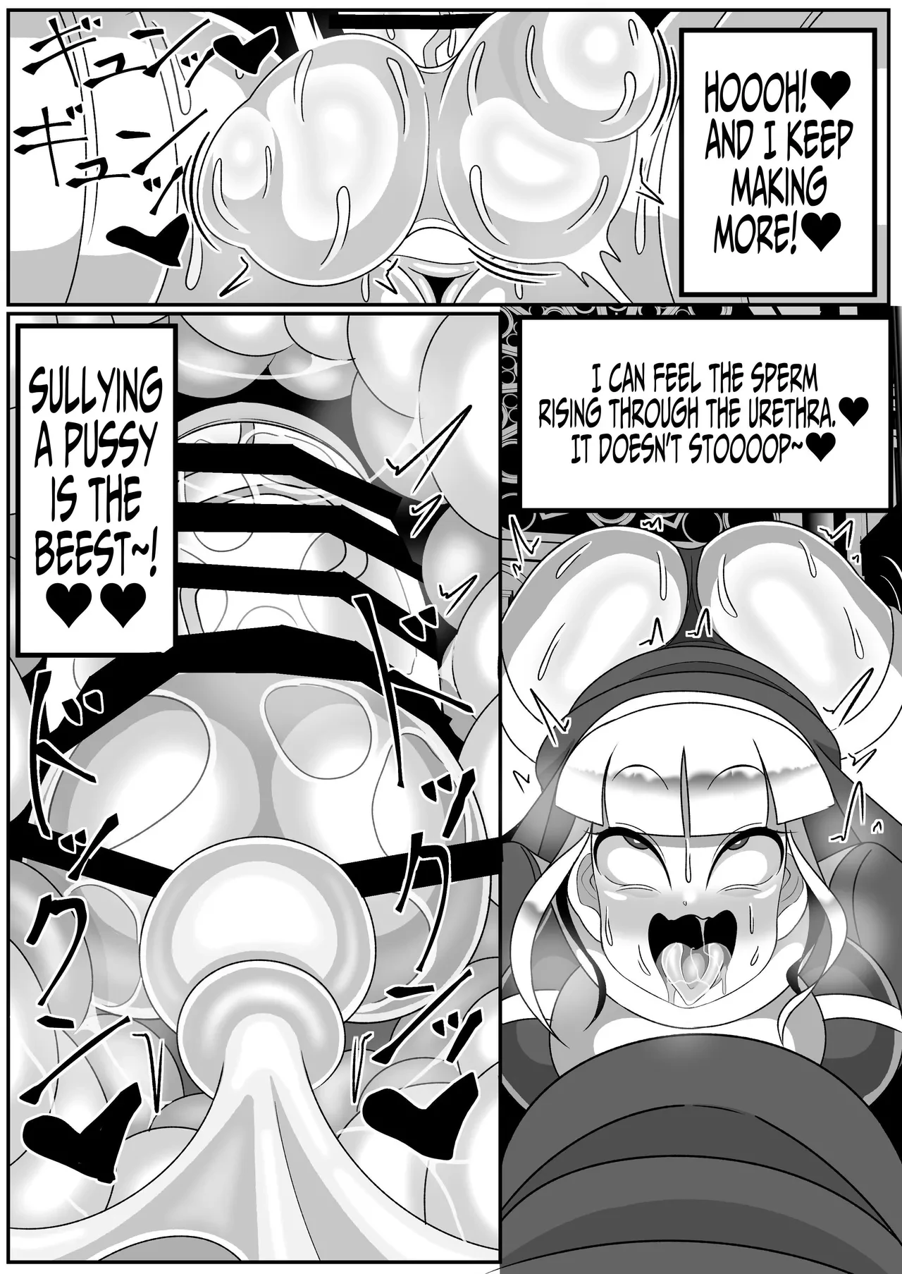 Futanari Seijo Shasei Kinshirei | Dick Slingin' Saintess ~Ejaculation Prohibition~ porn comic picture 63
