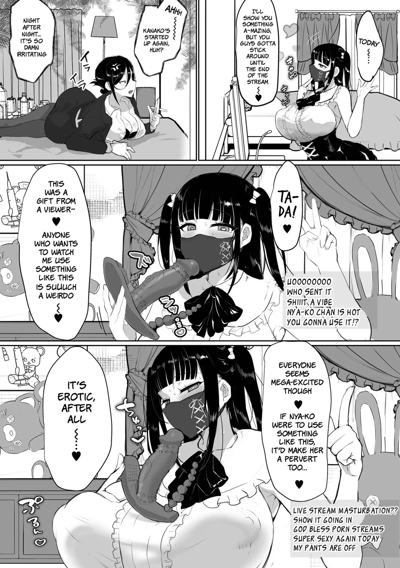 Futanari Streamer's Destructive, Perverted Masturbation Broadcast porn comic picture 2