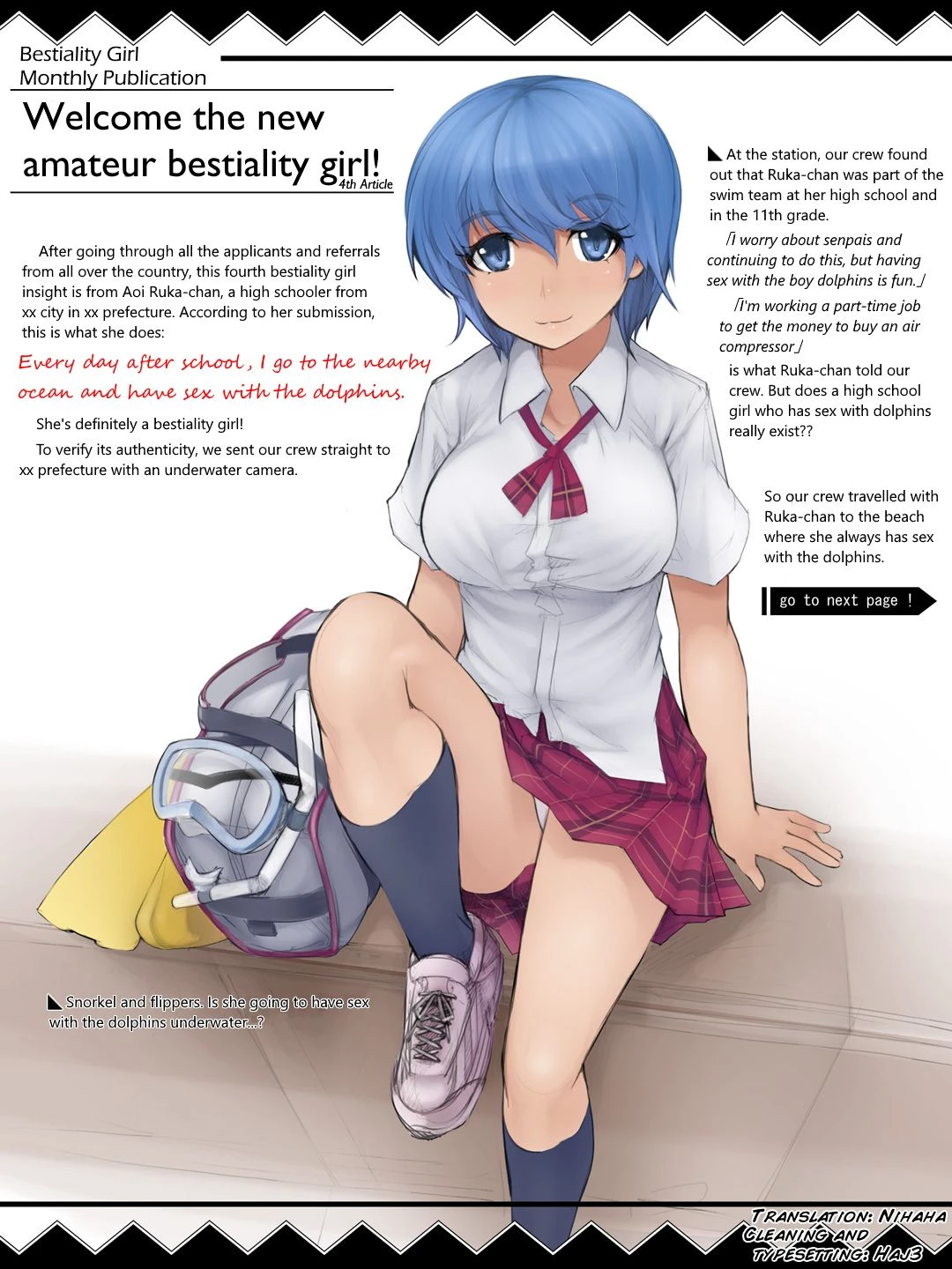 Gakkou no Kaeri ni Chikaku no Umi de Iruka to Ecchi suru no ga Nikka no JK | A high school girls daily routine is to hav porn comic picture 1