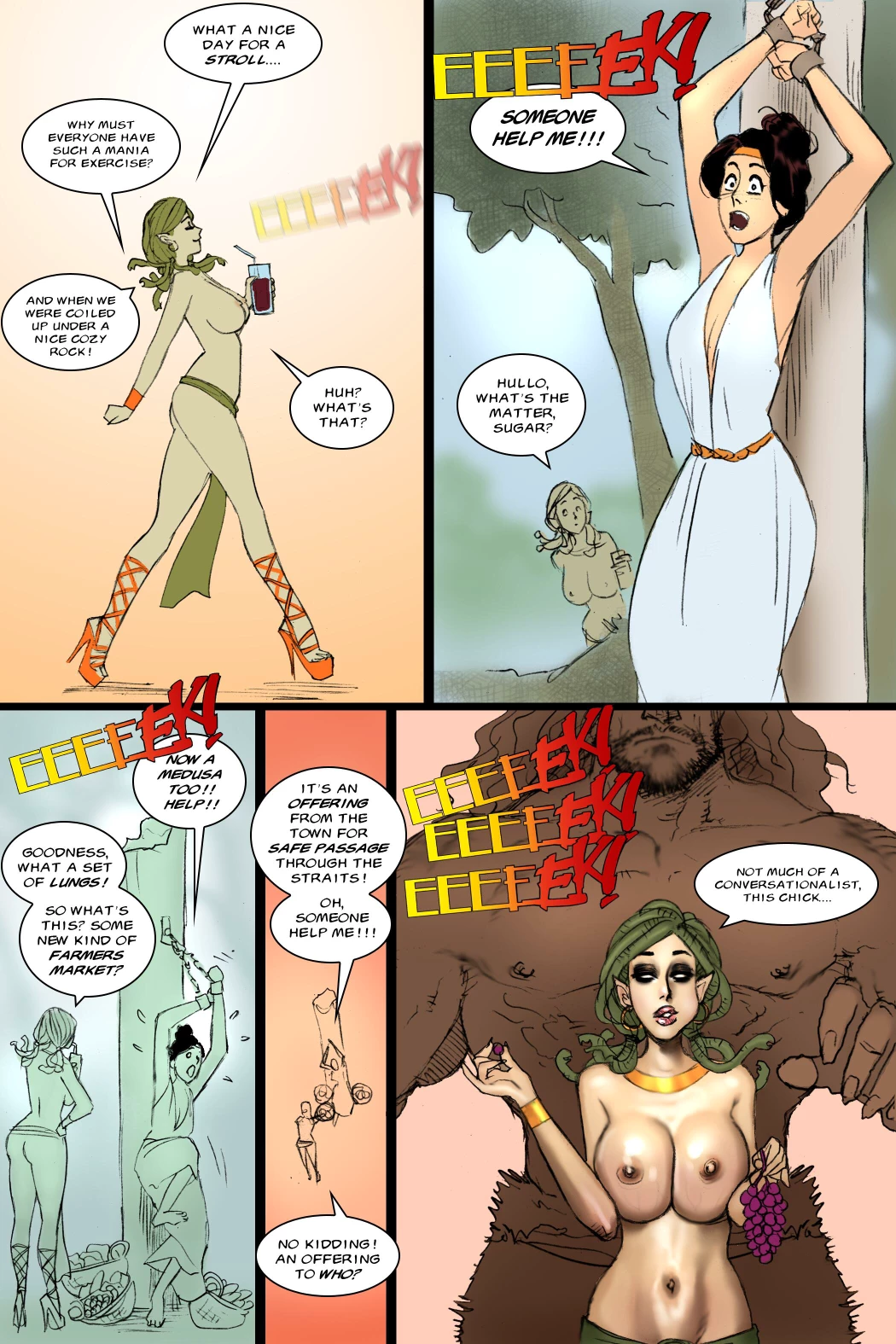 Georgia the Gorgeous Gorgon Rides Again porn comic picture 2