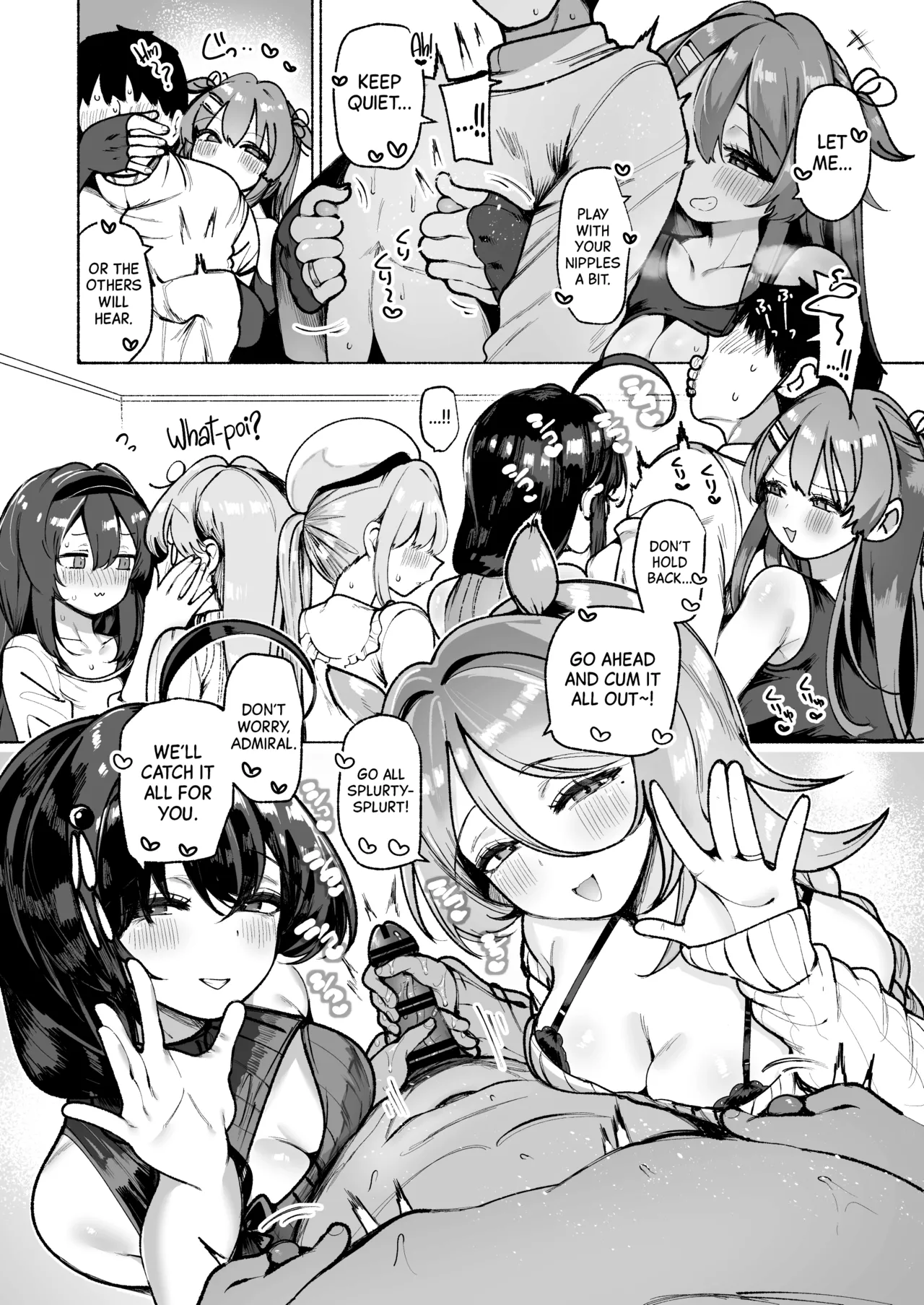 Getting Teased and Milked Dry Under the Kotatsu by the Shiratsuyu-Class Sisters | Shiratsuyu gata shimai to okota de yuuwaku sakusei H porn comic picture 8