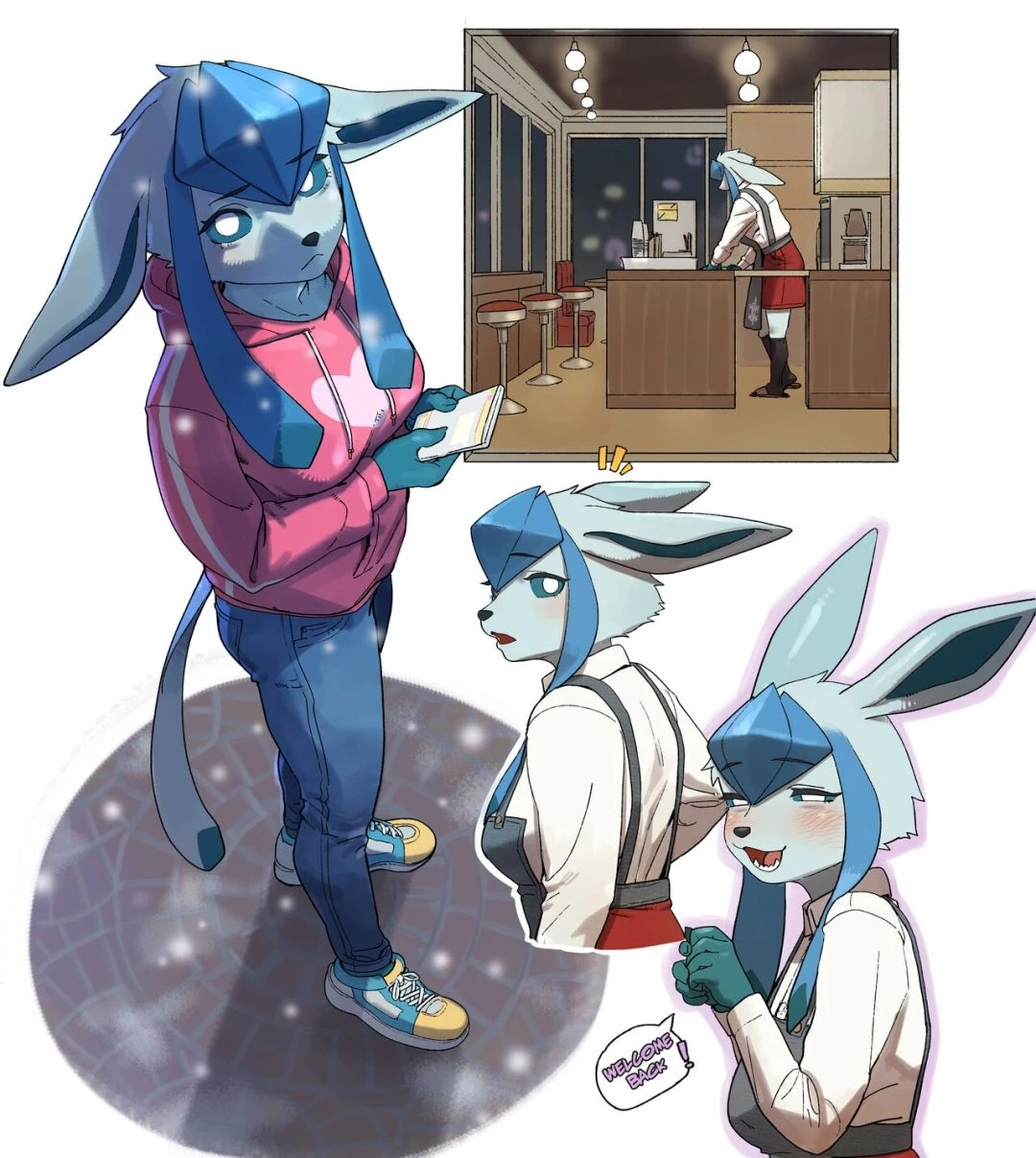 Glaceon barista porn comic picture 3