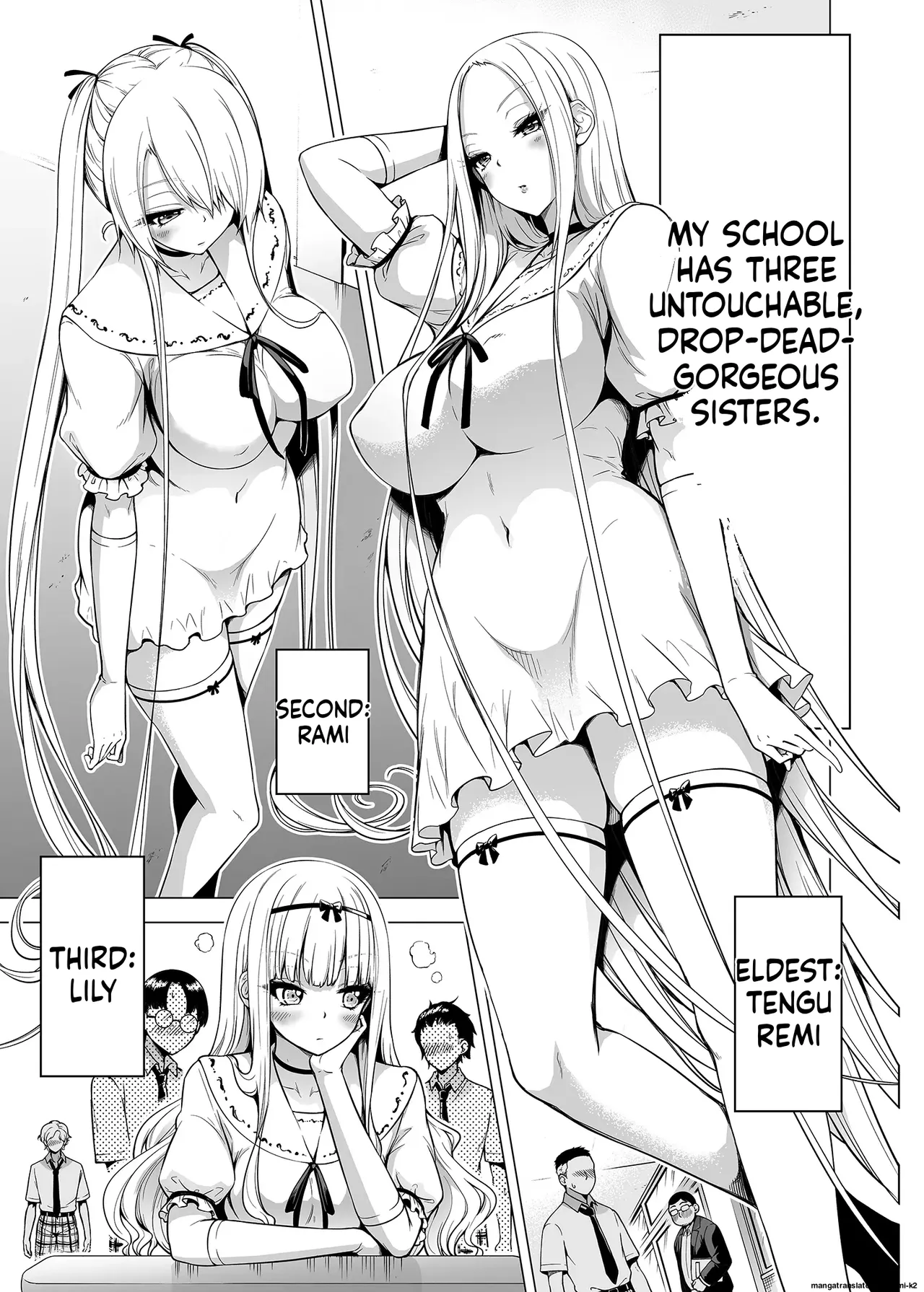Hands-On Draining with Three Succubus Sisters porn comic picture 2
