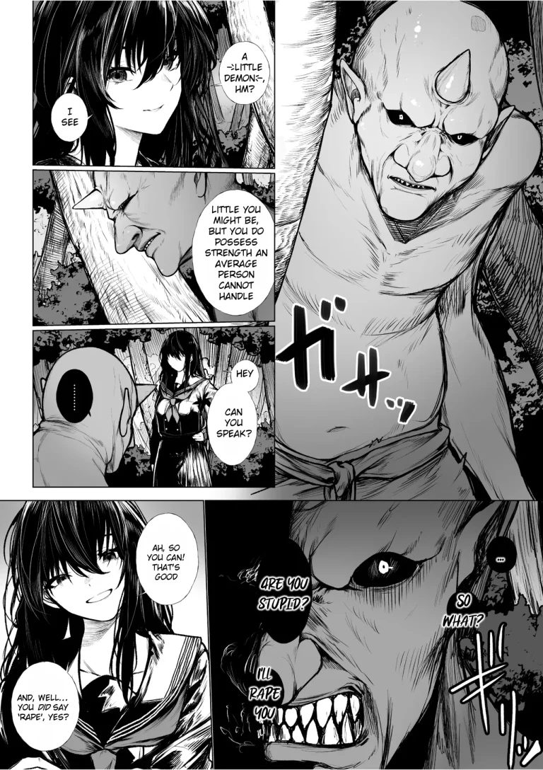 Haraiya Isn't Going to Lose to a Little Demon | Haraiya wa Kooni ni Nanka Makenai Haiboku Route Ban porn comic picture 2
