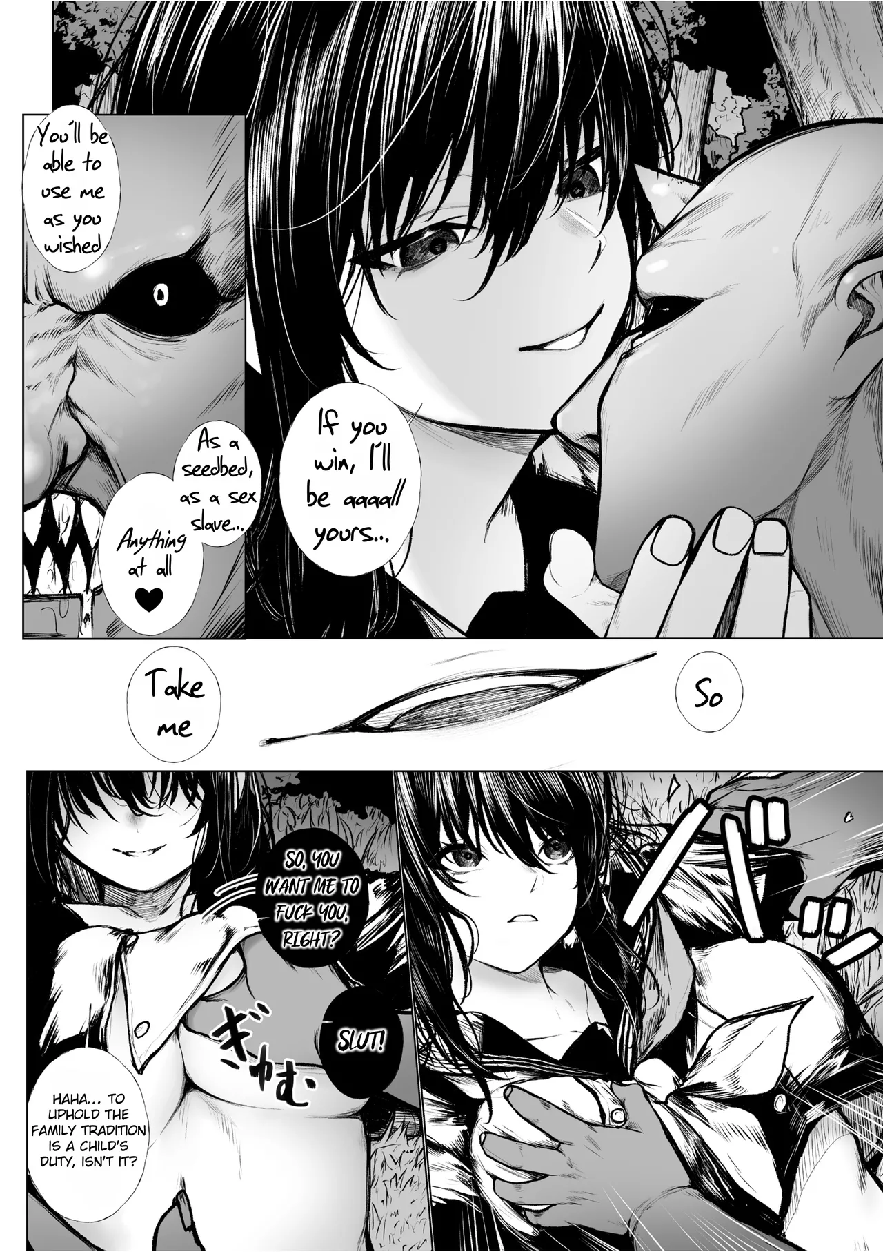 Haraiya Isn't Going to Lose to a Little Demon | Haraiya wa Kooni ni Nanka Makenai Haiboku Route Ban porn comic picture 4
