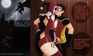 Harley x Robin (Hermit Moth) porn comic picture 1