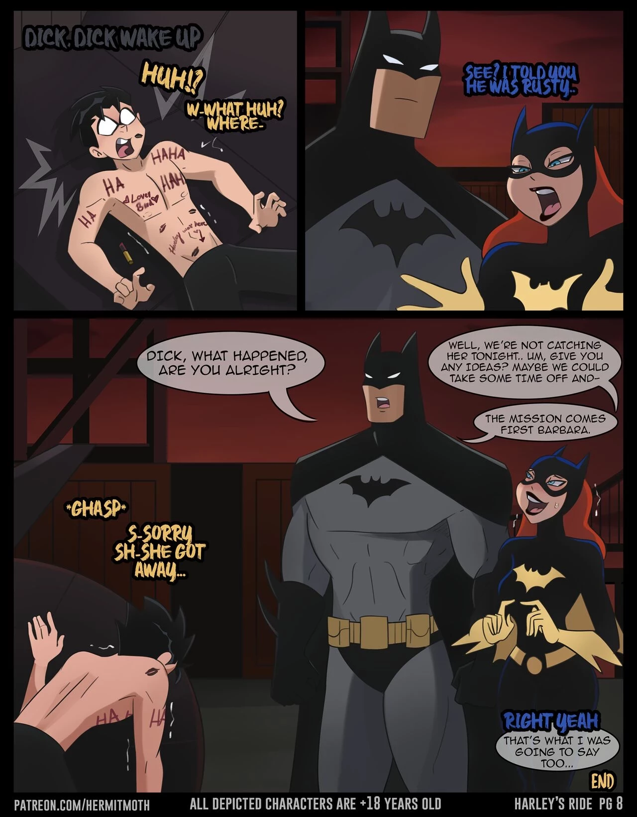 Harley x Robin (Hermit Moth) porn comic picture 11