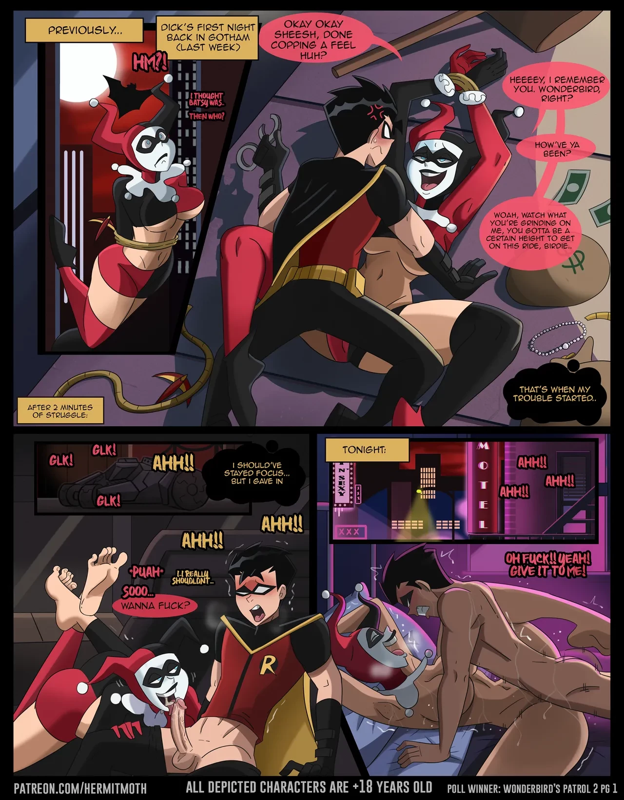 Harley x Robin (Hermit Moth) porn comic picture 19