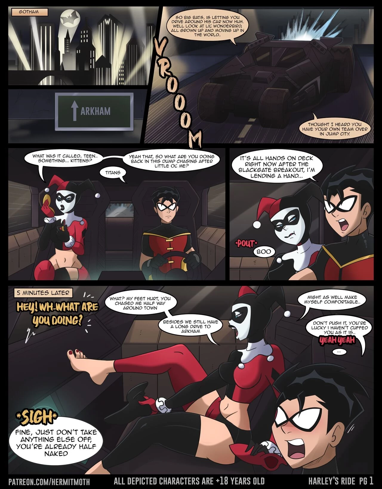 Harley x Robin (Hermit Moth) porn comic picture 4