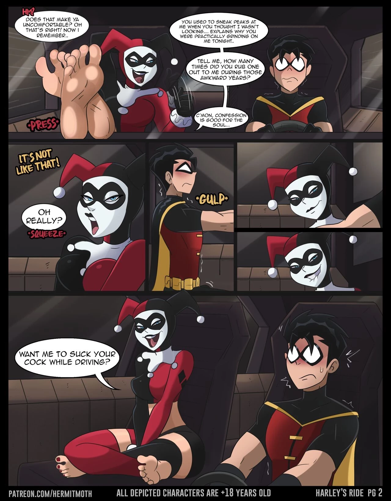 Harley x Robin (Hermit Moth) porn comic picture 5