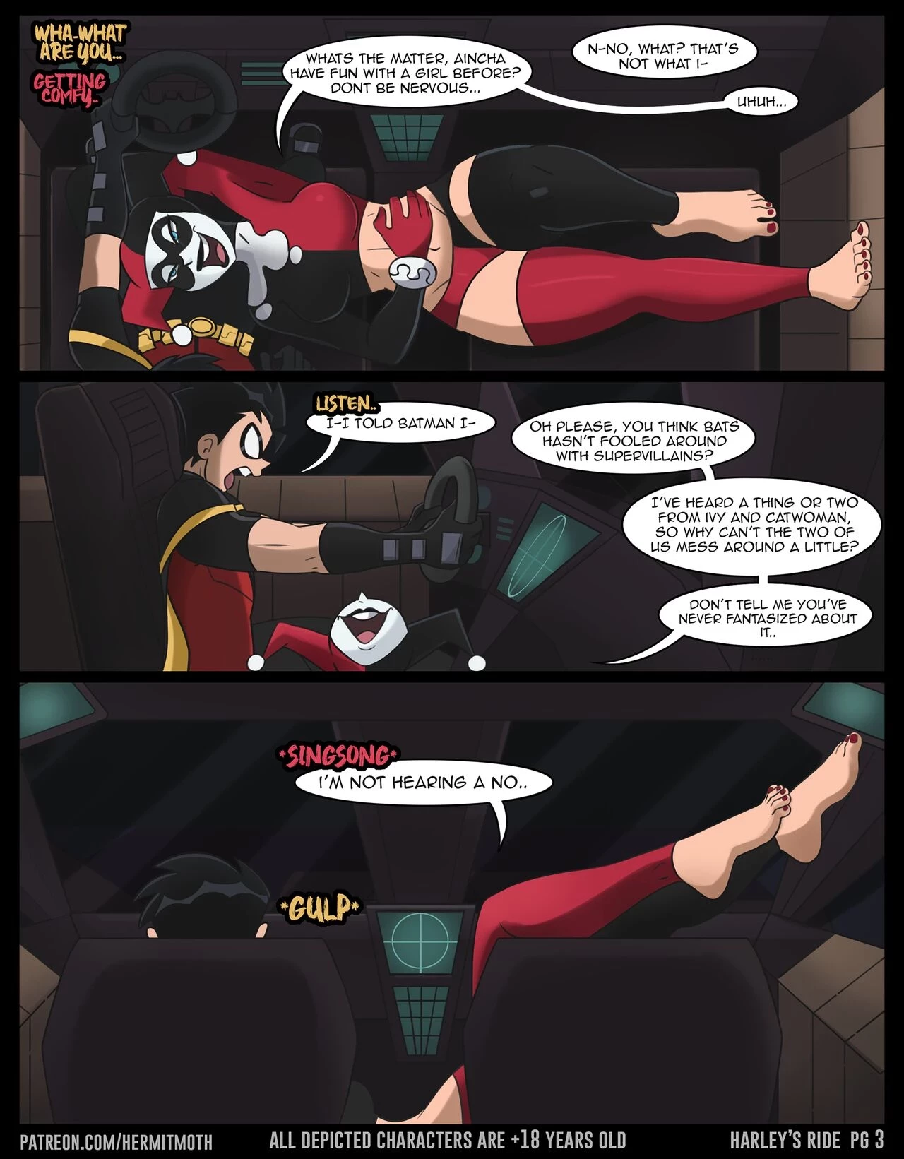Harley x Robin (Hermit Moth) porn comic picture 6