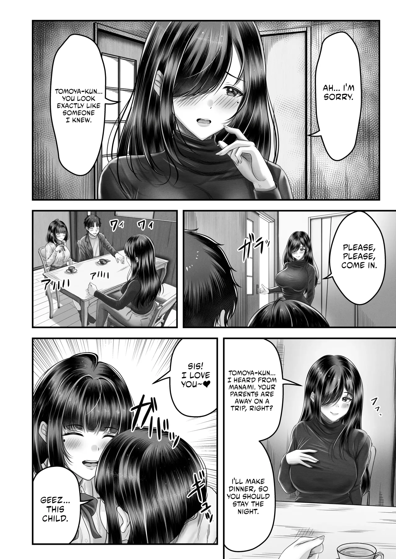 Having Sex With A Large Age Gap Black-Haired Sisters | Sono toshi no hanareta kurokami shimai to omaruko suru hanashi porn comic picture 25