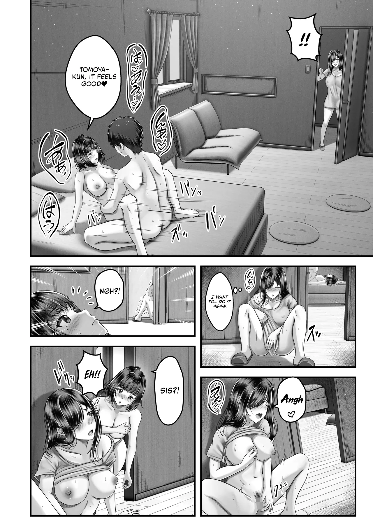 Having Sex With A Large Age Gap Black-Haired Sisters | Sono toshi no hanareta kurokami shimai to omaruko suru hanashi porn comic picture 29