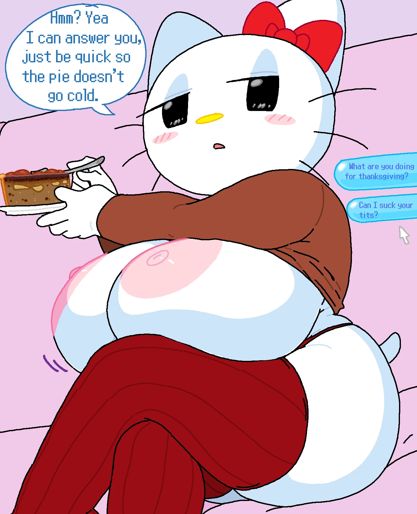 Hello Kitty asks you a question porn comic picture 5