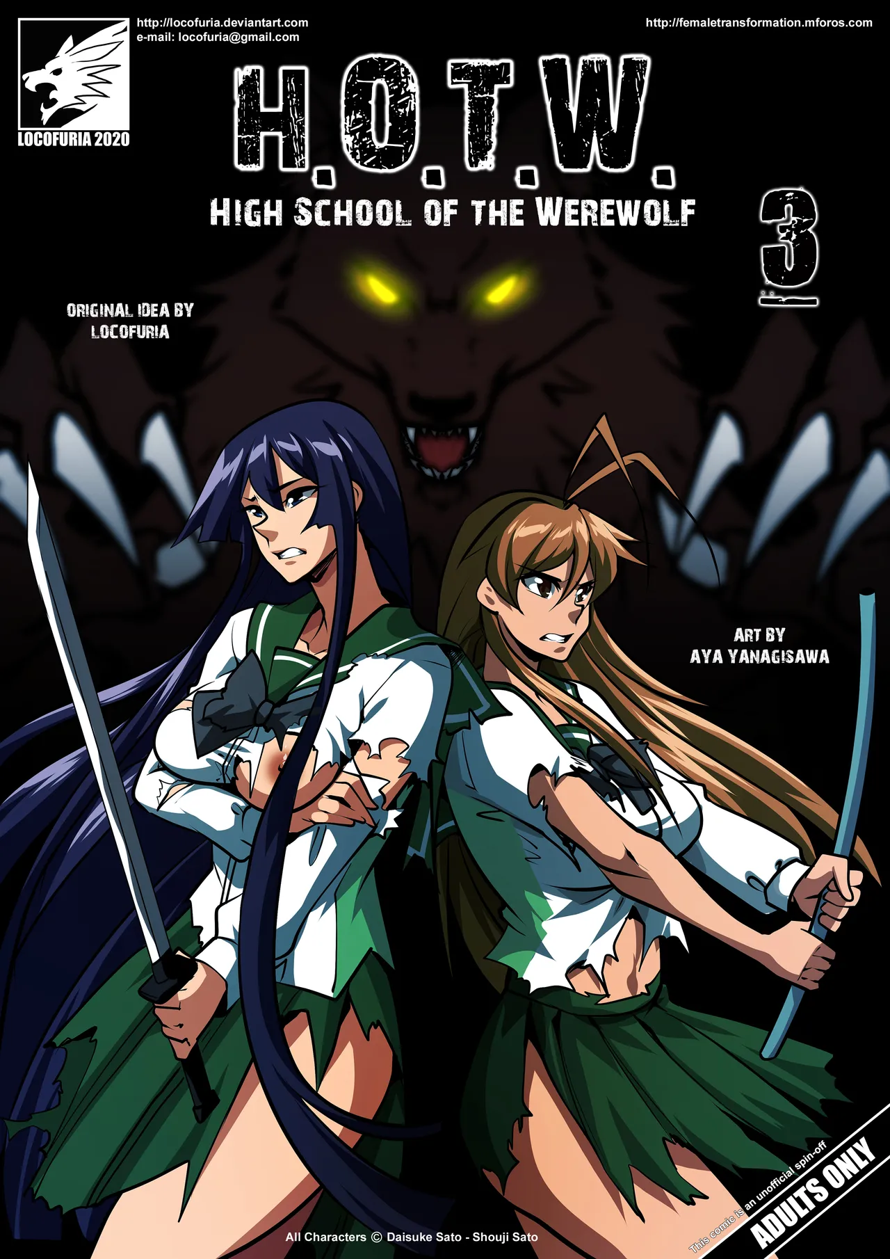 High School of the Werewolf 3 porn comic picture 1