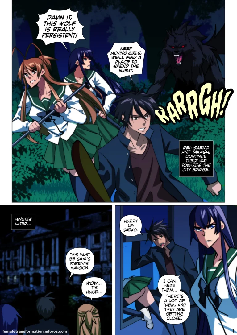 High School of the Werewolf 3 porn comic picture 2