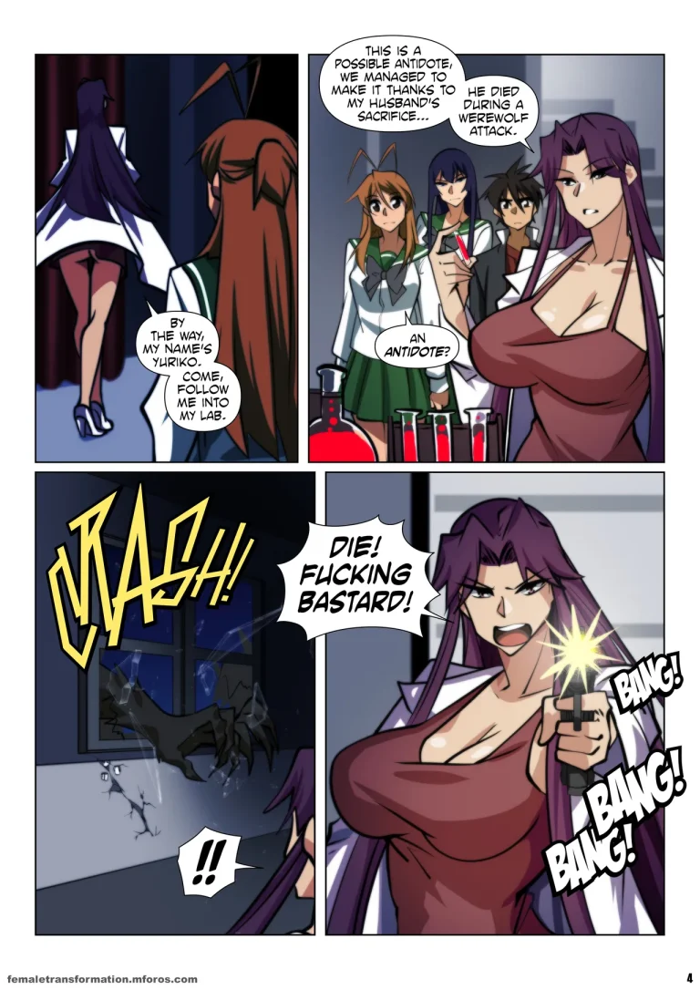 High School of the Werewolf 3 porn comic picture 5