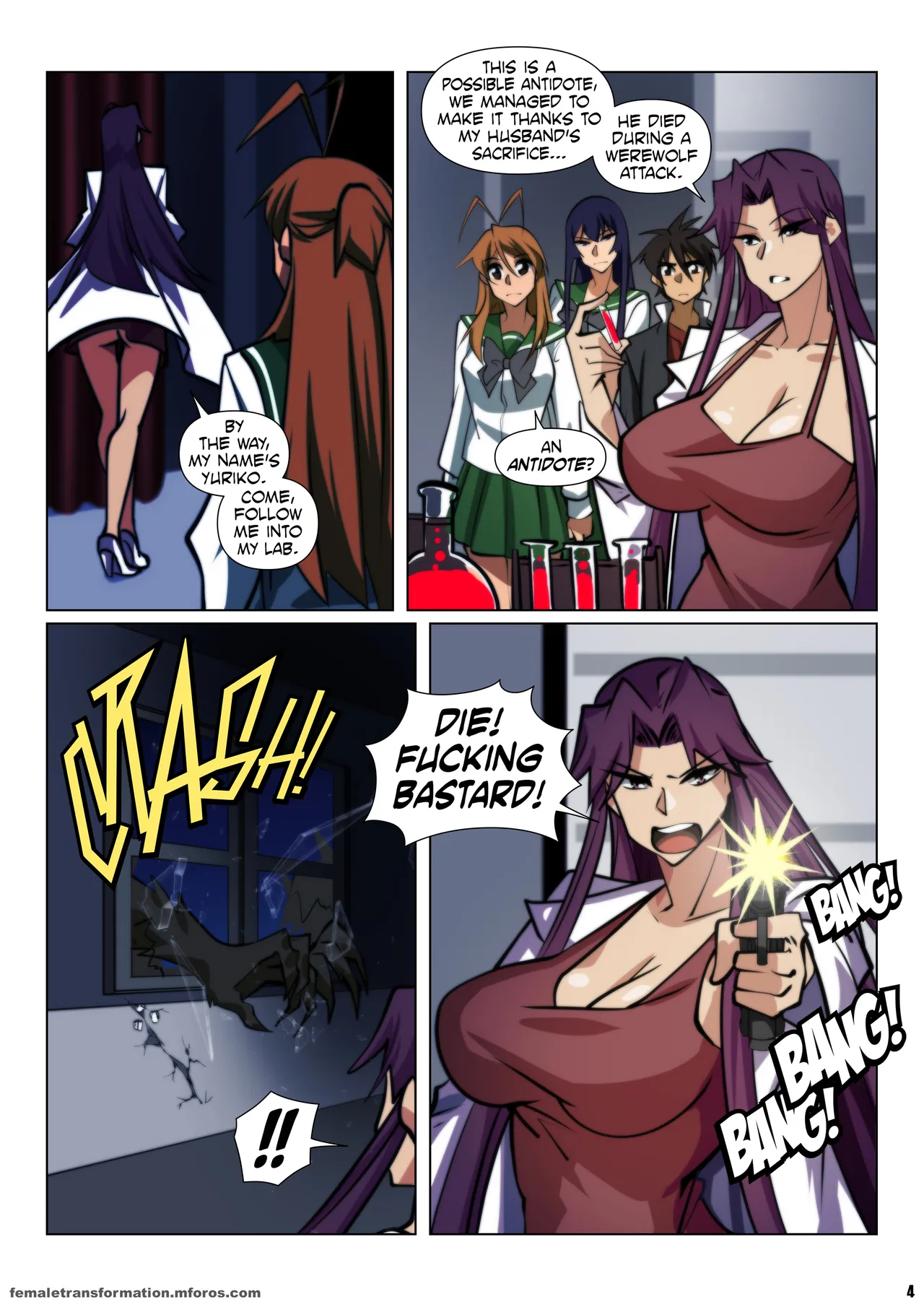 High School of the Werewolf 3 porn comic picture 5