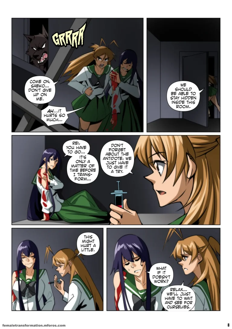 High School of the Werewolf 3 porn comic picture 9