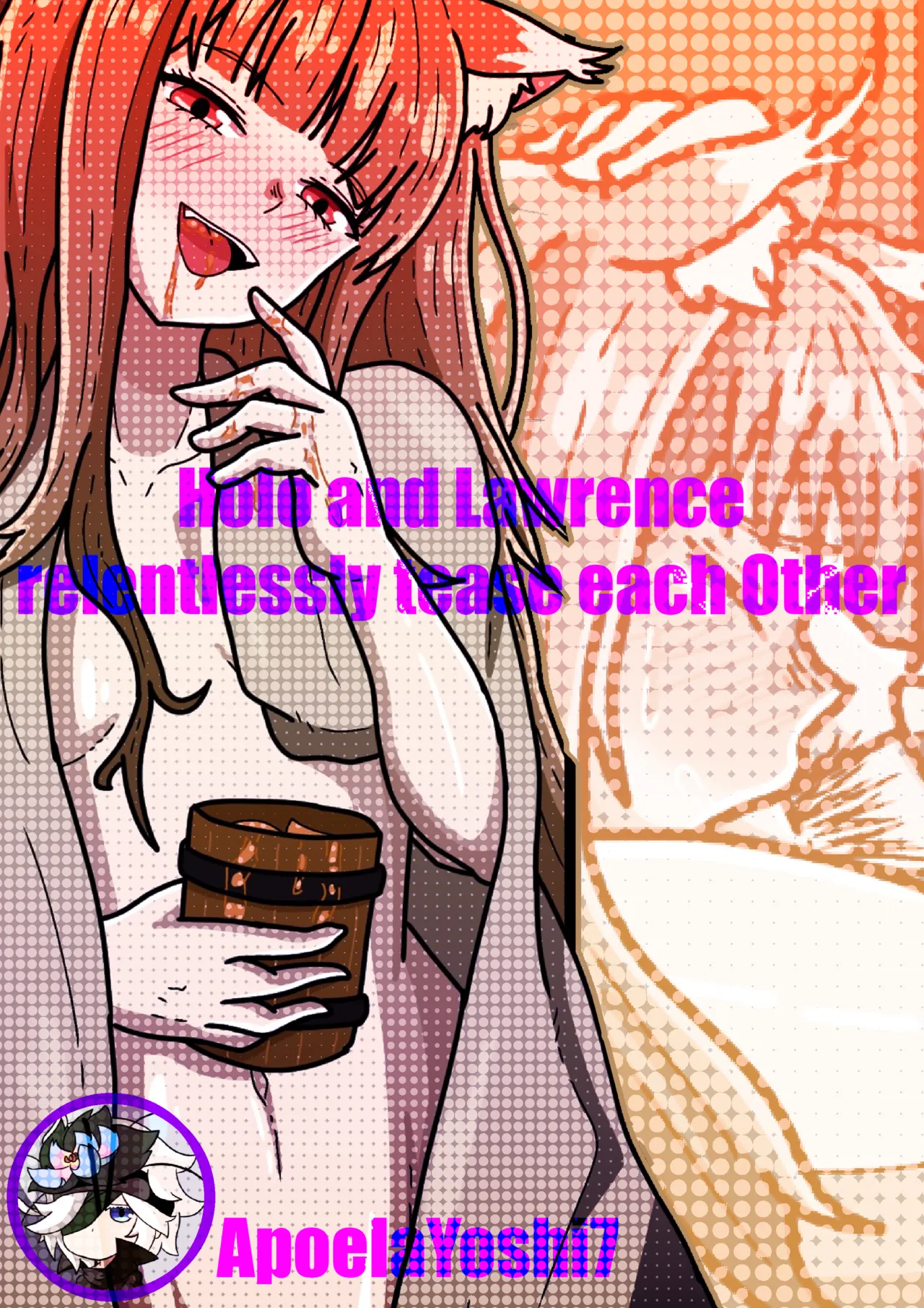 Holo and Lawrence relentlessly tease each Other porn comic picture 1