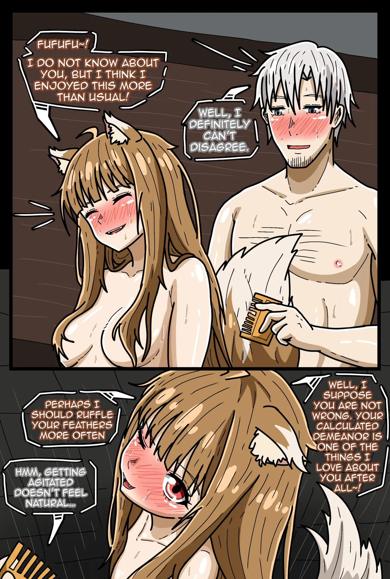 Holo and Lawrence relentlessly tease each Other porn comic picture 5