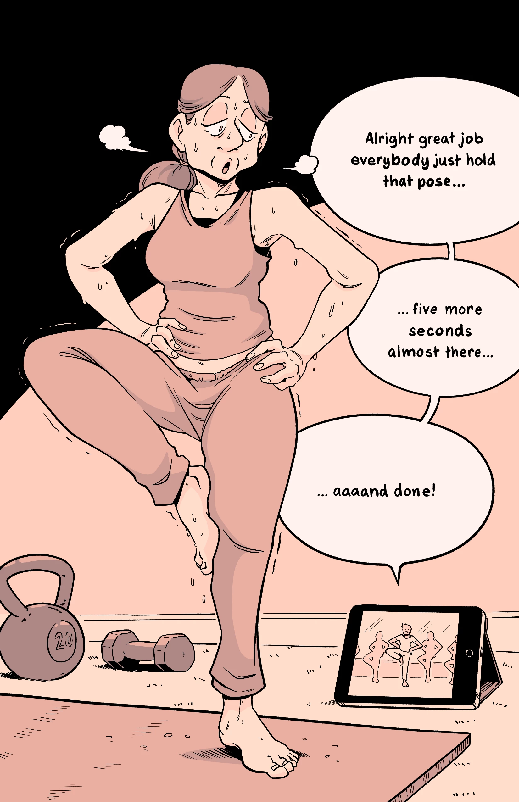 Home workout porn comic picture 2
